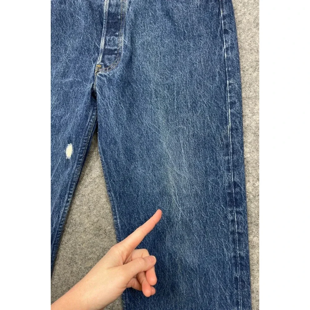 Vintage Levi's 501xx Jeans Mens 34x30 Blue Distressed USA 90s Button Fly Levis